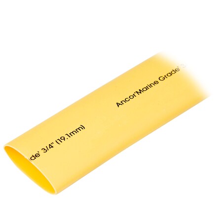 Ancor Heat Shrink Tube, 3:1 I.D. Shrink Ratio, 3/4 in I.D. Before Shrinking, Yellow, 48 in 306948